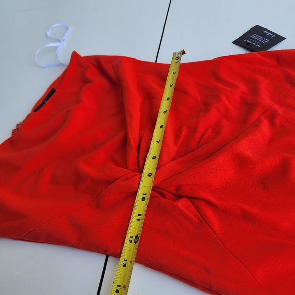 NWT Lulus Orange One-Shoulder Streap Bodycon Mini Dress Knot Detail Stretch S - Picture 10 of 13